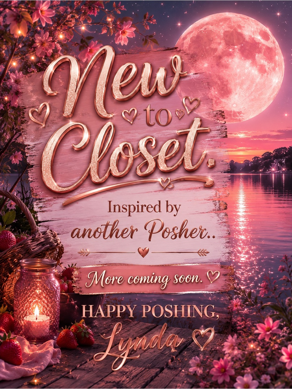 New to Closet Pink Graphic Sign